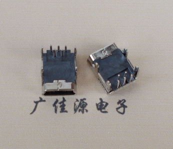 上海Mini usb 5p接口,迷你B型母座,四脚DIP插板,连接器