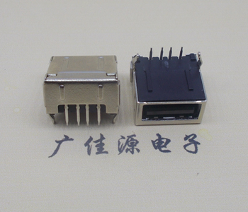 上海usb 2.0插座 A型单层90度 包胶母座