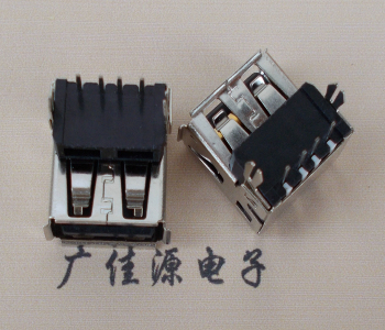 上海USB插座 90度AF单层正向垫高9.3 DIP鱼叉脚