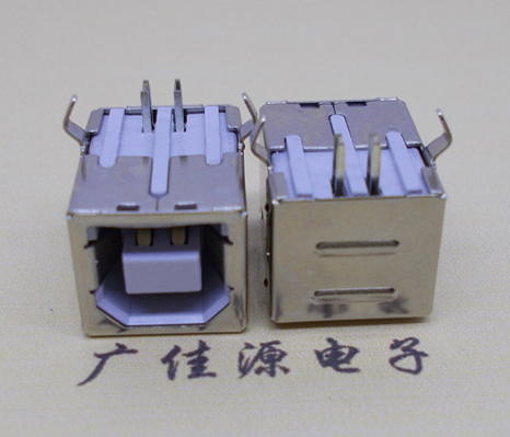 上海USB BF90度母座 打印机接口 卧式插板DIP白胶