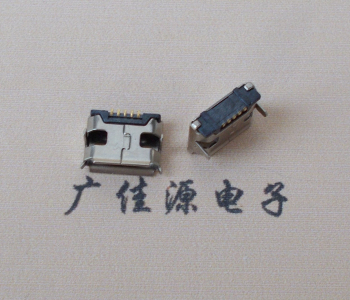 上海Micro usb 5pin接口 插板7.2mm脚距 无柱无焊盘镀镍