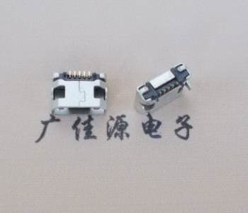 上海迈克小型 USB连接器 平口5p插座 有柱带焊盘