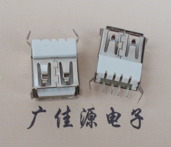 上海USB接口母座 半包一字胶芯 180度直插弯脚