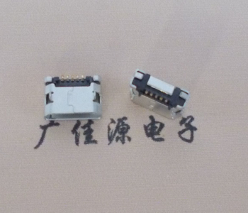上海MICRO USB接口 90度卧式母座 插板有柱直边
