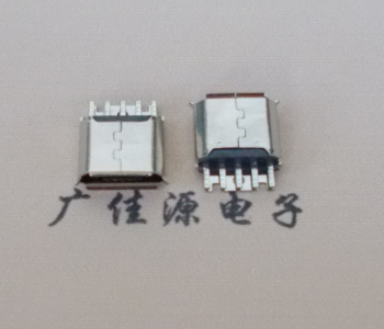 上海Micro USB母座 防水接口焊线夹板式悬空翻边
