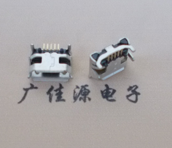 上海Micro USB母座牛角间距7.2x6.6mm加长端子定位柱