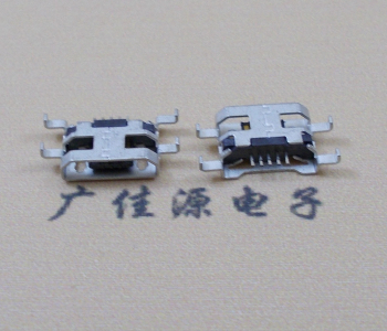 上海MICRO USB 5PIN接口 沉板1.6MM 四脚插板无导位