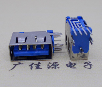 上海USB 测插2.0母座 短体10.0MM 接口 蓝色胶芯
