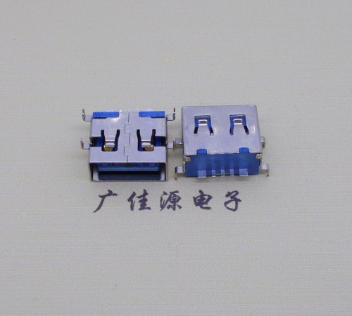 上海沉板USB AF 5P大电流母座,无翻边四脚沉插板焊接