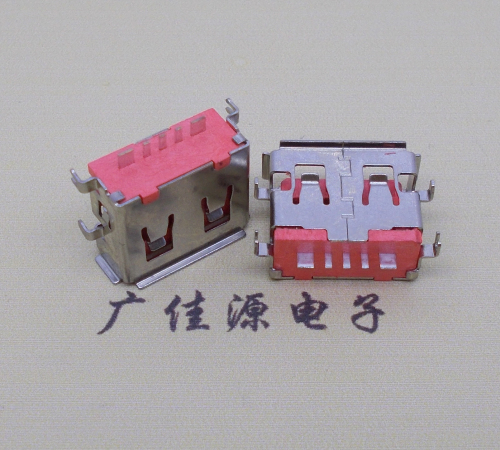 上海usb沉板1.8母座 粉红色胶芯大电流5p端子接口