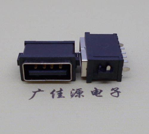 上海usb2.0立式防水母座直插4pinA口型防水IP67级