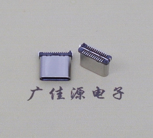 上海USB TYPE-C接口短体24P公头立式贴板高度H=8.0mm 高速数据传输快充电款