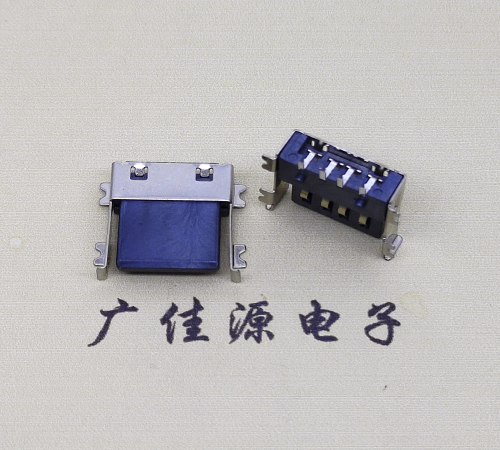 上海薄胶芯母座 USB2.0卧式贴板A母10.0短体尺寸