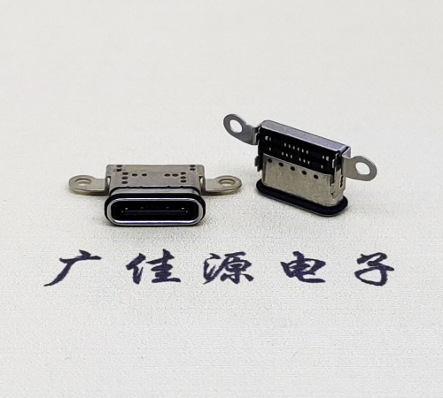 上海USB 3.1C口.TYPE-C16P防水双排贴插座带螺丝孔